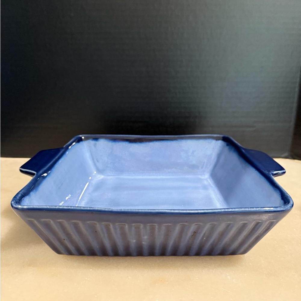Sango Nova Blue 9” Square Ceramic Bakeware